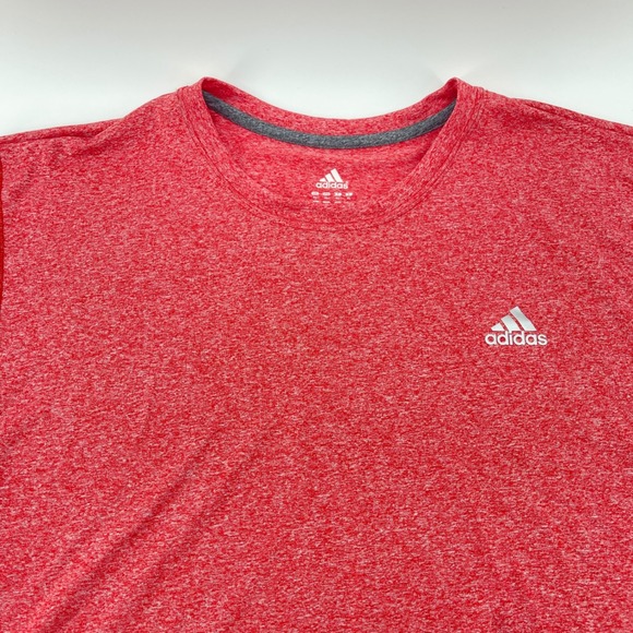 adidas Other - Adidas T-Shirt Men XL Red Heathered Polyester Climalite Performance Tee